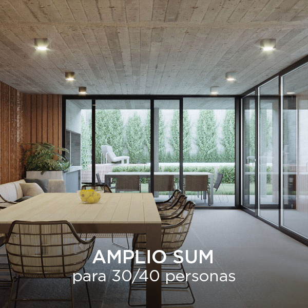 Amplio SUM con capacidad para 30 a 40 personas